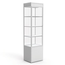 STK display cabinet with doors, 4 shelves and bottom cabinet, 480x1820x400 mm