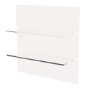 LAB backsplash with 2 shelves, 500x560x185 mm