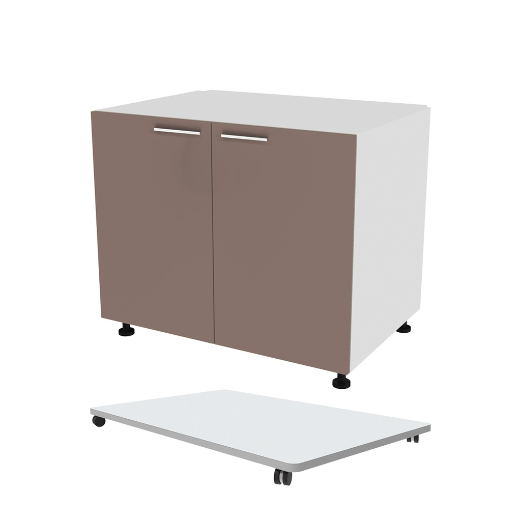 LAB Schrank ohne Boden, Rollplatte, 2 Türen, 1000 × 850 × 680 mm