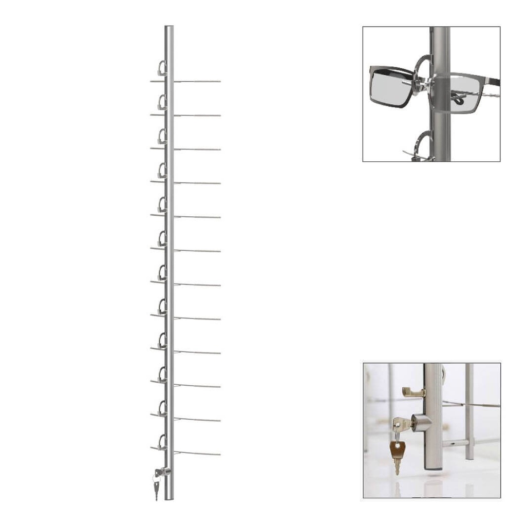 Asta RR bloccabile, 12 montature, 1011 mm (70 mm)