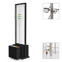 FS display, 2-sided fixed plate, 4 rods (72 frames), 1 drawer (120 cases),552x1980x400 mm