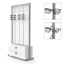 FS prezenter, 2 rotirajuće ploče, 8 cijevi (144), 2 duboke ladice za etuije (100 ), 1032x1980x400 mm