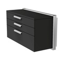 Wandschrank, 3 Schubladen mit Griffen,  Soft-Close