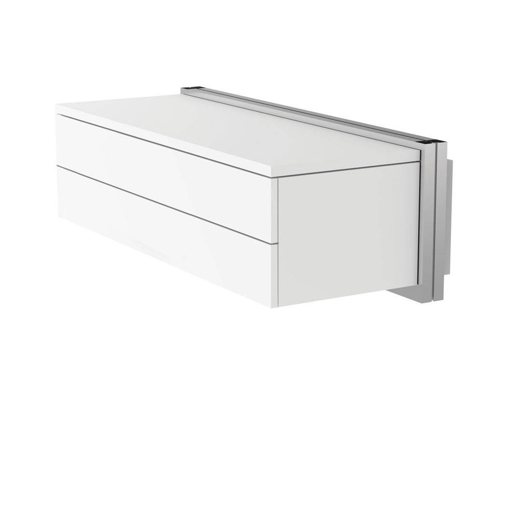 Wandschrank, 2 flache Schubladen, Tip-On-Öffnung, Soft-Close