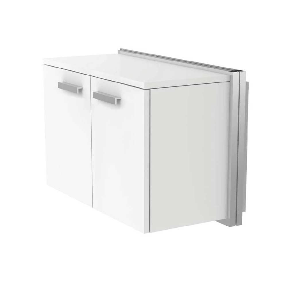 Wall cabinet, 2 doors with handles, soft-close