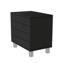 FS cabinet, 4 drawers, tip-on opening, soft-close