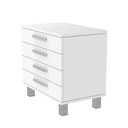 Armoire FS, 4 tiroirs avec poignées, fermeture douce