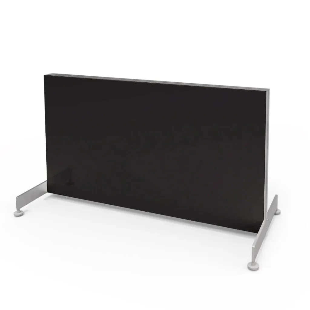 Stand pour vitrine, base en aluminium, plaques acryliques, 900x500 mm