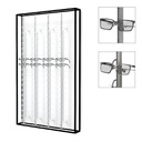 Espositore a parete STK con 4 aste (72 montature), 930×1530×230 mm
