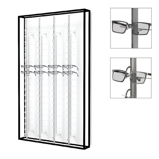 STK wall display with 4 rods (72), 930x1530x230 mm