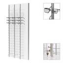 Expositor de pared RR, 3 barras con cerradura de llave (54 monturas), 700x1500x280 mm