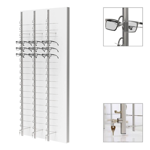 RR Wandpräsenter, 3 abschließbare Stangen (54), 700x1500x280 mm