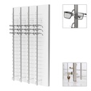 Expositor de pared RR, 4 barras con cerradura de llave (72 monturas), 900x1500x280 mm