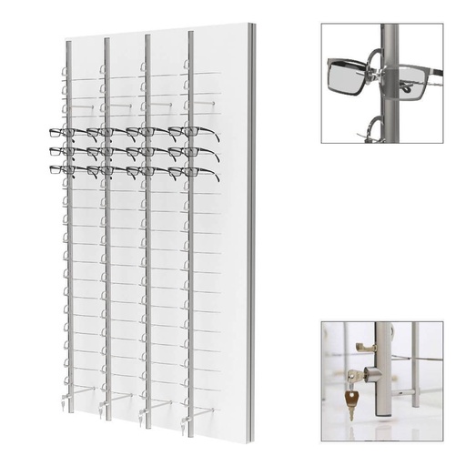 RR wall display, 4 key lockable rods (72), 900x1500x280 mm