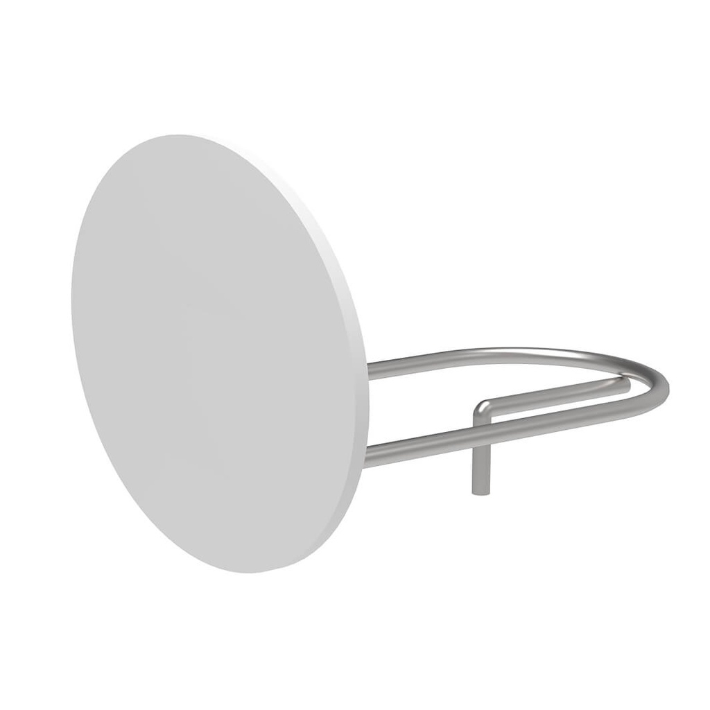 Logo holder for rod, elliptical, 72x58 mm