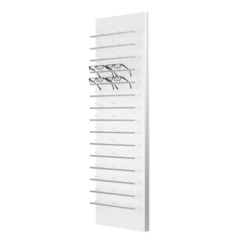 Présentoir mural Clear Look, 15 barres (30 montures), 450x1500x280 mm
