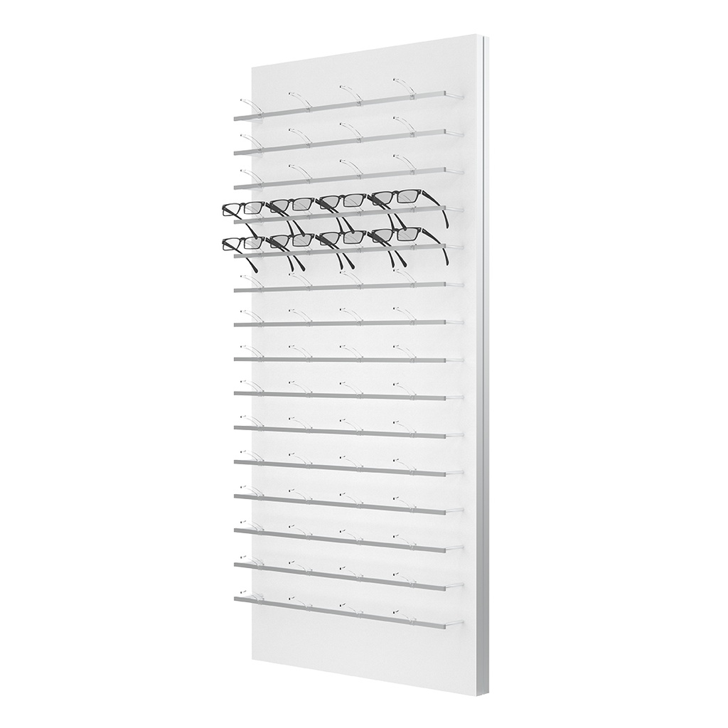 Clear Look wall display, 15 rails (45 frames), 700x1500x280 mm