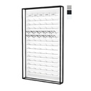 STK wall display with 15 Clear Look rails (75 frames), 930x1530x230 mm