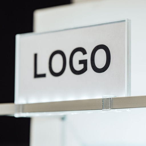 [A.CL.LH1 / CL.LH] Porta logo Clear Look, inserti intercambiabili, 140x80 mm