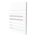 Polar Wandpräsenter, 7 Ablagen, LED‑Panel