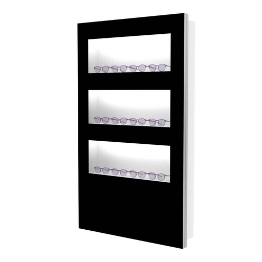 Vitrine mit 3 Ablagen