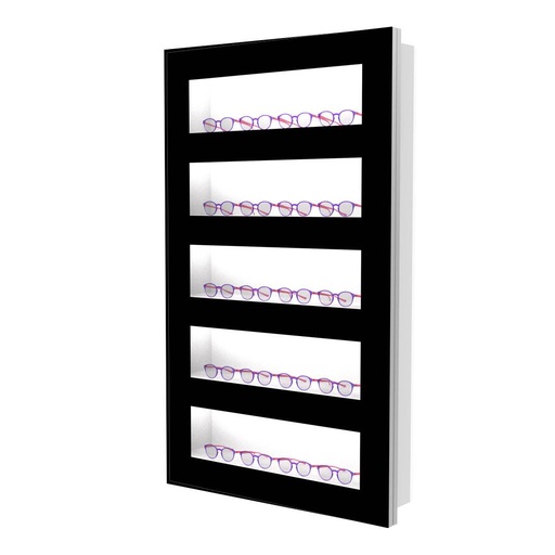 Showcase with 5 shelves