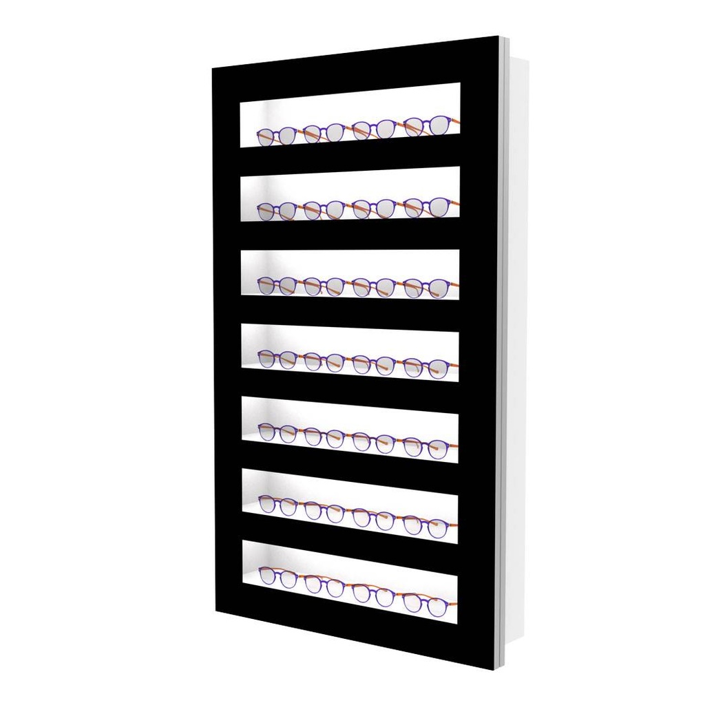 Showcase with 7 shelves
