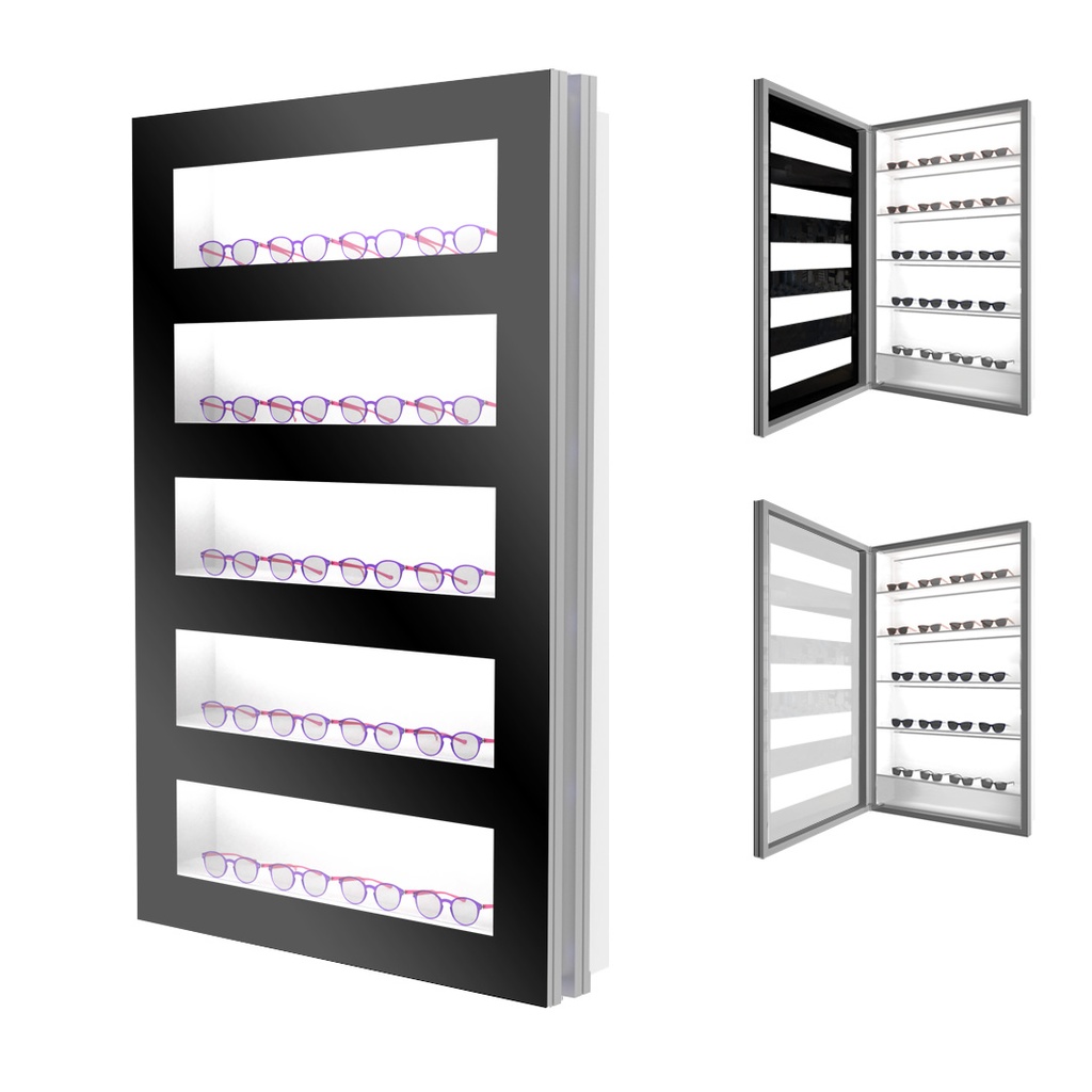 Vitrine mit Türen und Regalböden 900x1500x350 mm
