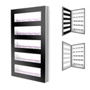 Showcase with doors, shelves, 900x1500x350 mm