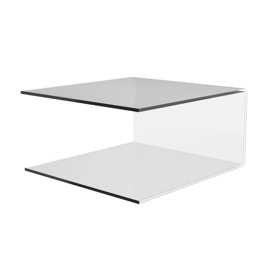 [LB.SS.20 / LB.S.20] Mensola Alea, acrilico trasparente, 200x100 mm