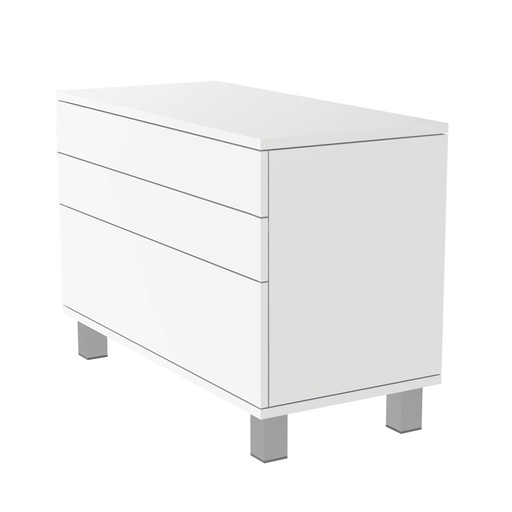 Armoire FS avec 3 tiroirs, ouverture tip-on, fermeture douce