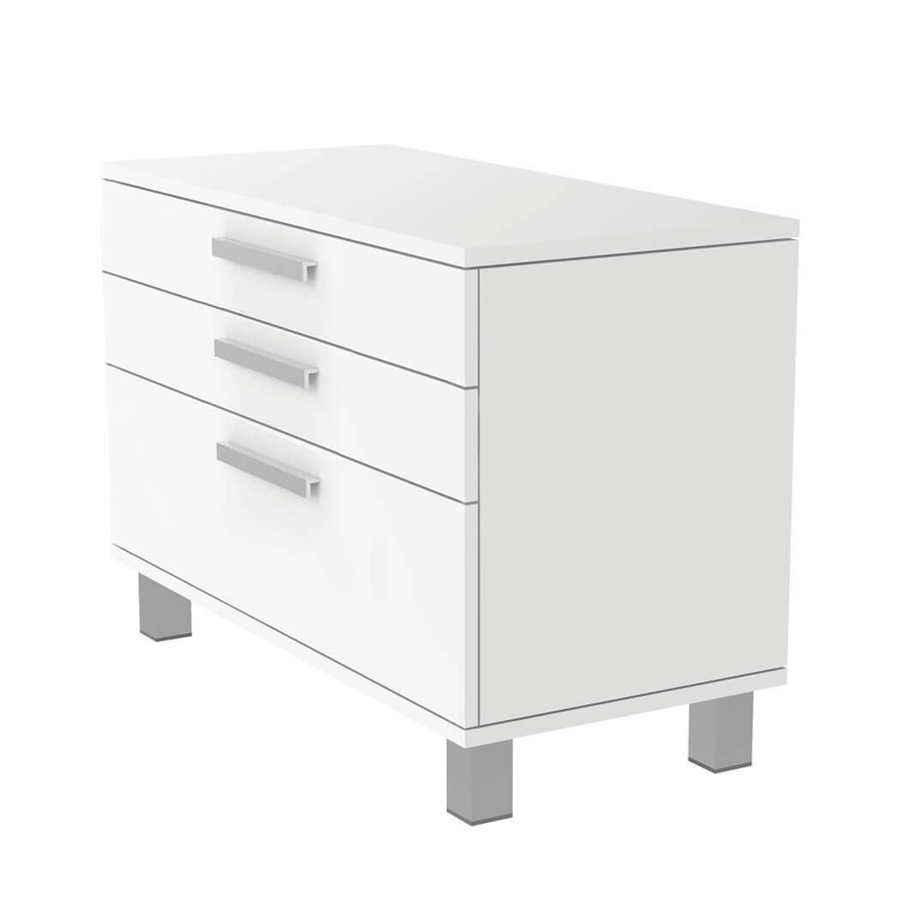 Armoire FS avec 3 tiroirs avec poignées, fermeture douce