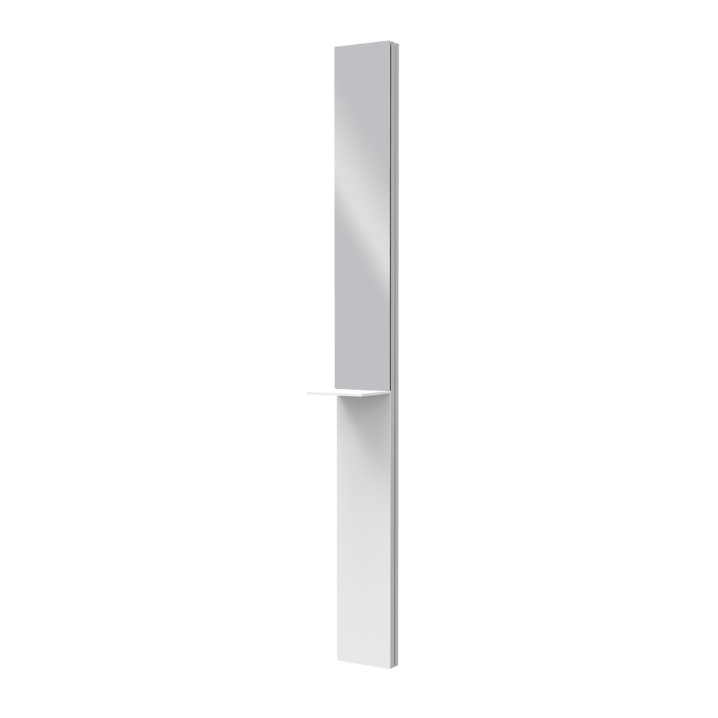 Wall mirror with shelf and a mask