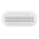 Espositore da parete Clear Look, forma ovale, 5 aste (31 montature), 1800x600x280 mm