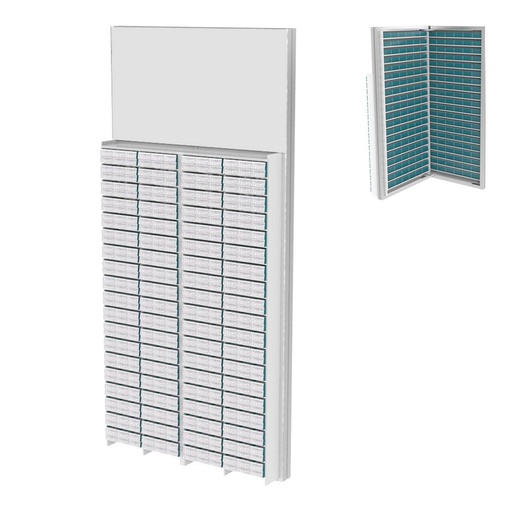 Zidni prezenter za kontaktne leće sa spremištem, 700x1500x280 mm