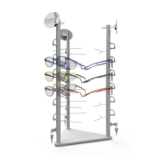Table display with 3 rods RR6 (18), 330x720 mm