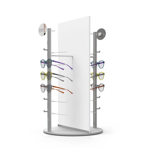 Tisch-Präsenter mit 2 RR6 Stangen (12), Drehteller, 330x620 mm