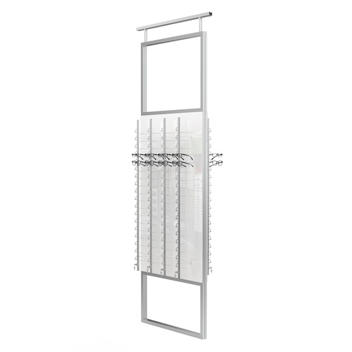 Telescope display, 2 panels with 8 rods (144), 900x1800-4500 mm