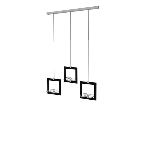 Expositor Sky Line Solo, 3 marcos decorativos con estantes transparentes, 1000x1600-4500 mm