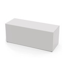 Schaufenster-Tisch, Aluminiumkonstruktion mit 4 Acrylplatten verkleidet, Acryl-Ablageplatte mit Löchern