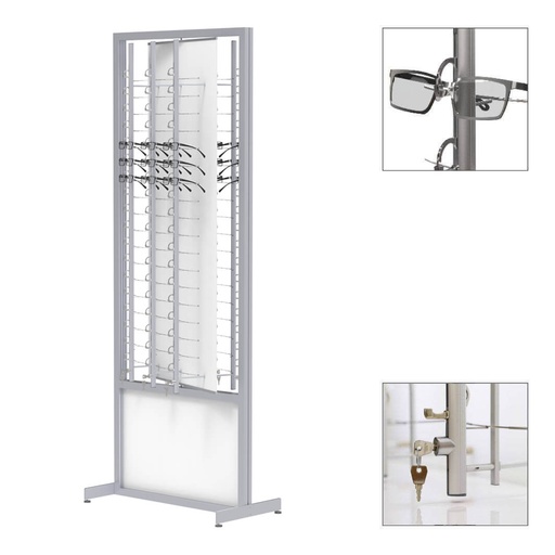 Expositor FS, placa giratoria con barras con cerradura