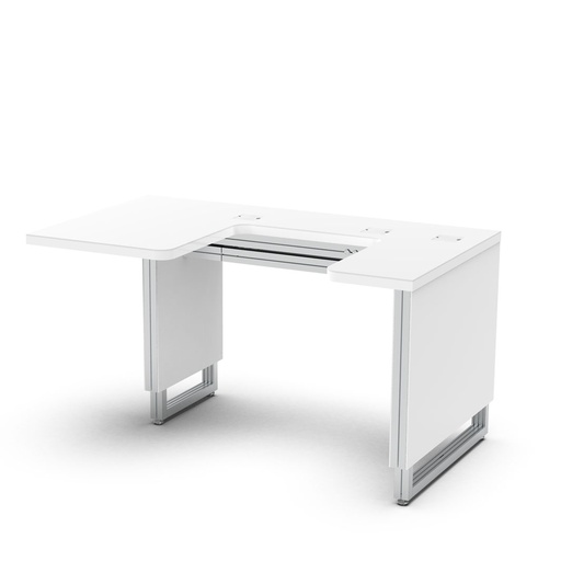 Mesa en U eléctrica para instrumentos, 3 instrumentos, 1400x700-920x800 mm