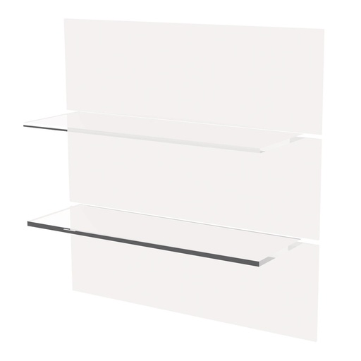 [LA.BSS / WS.F.S2] LAB backsplash with 2 shelves, 500x560x185 mm