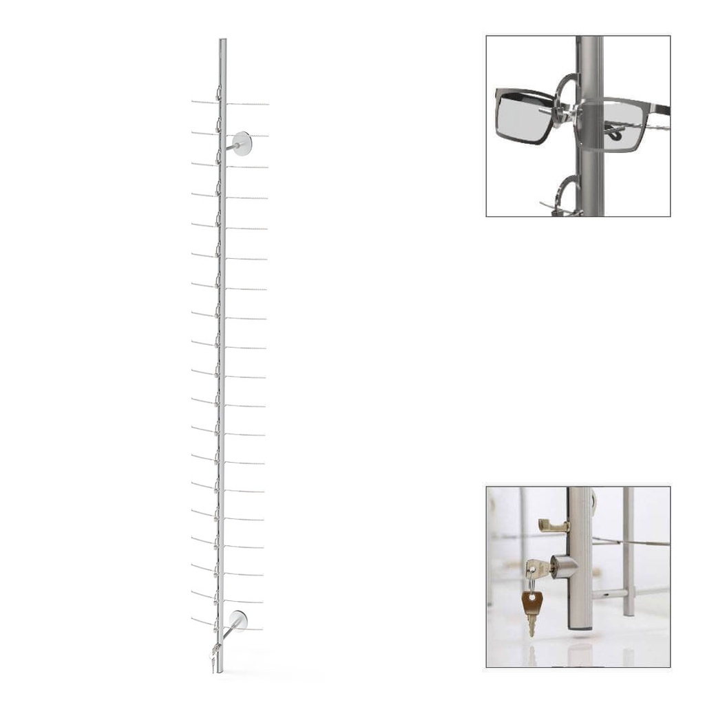 Barra RR bloqueable, 20 monturas, 1571 mm (70 mm)