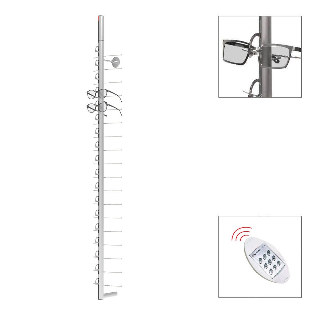 Asta SRCRF bloccabile a distanza con motore, 18 montature, 1500 mm (70 mm)