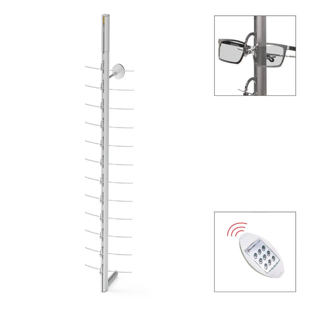 Barra SRCRF bloqueable con motor, 12 monturas, 1080 mm (distancia 70 mm)