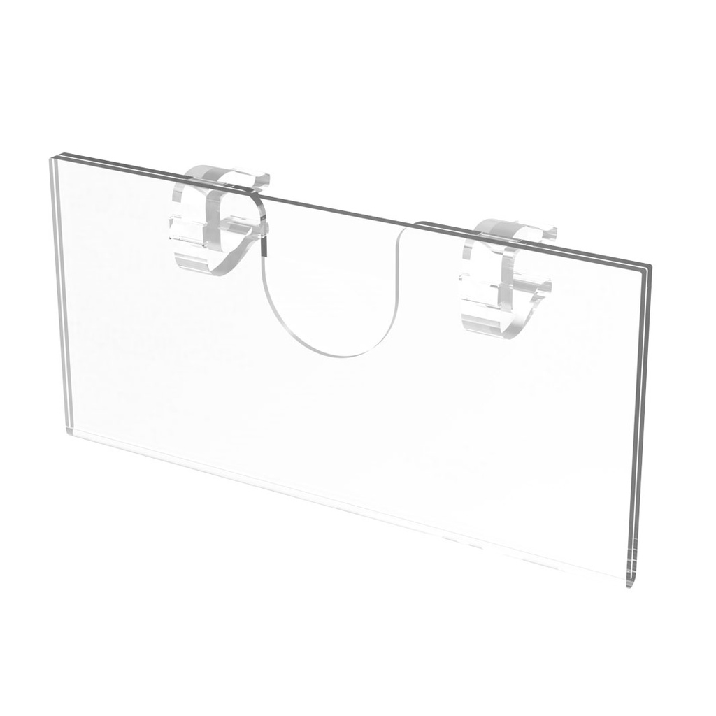 [A.VE.LH] Vera logo holder, acrylic, paper inserts, 130x60 mm
